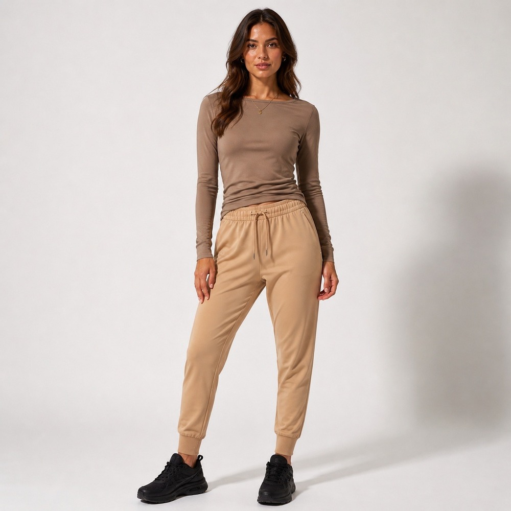 Lululemon On The Fly Jogger 25 Luxtreme Beech Wood Tan Pants Women Size 8